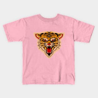 Tiger Traditional Tattoo Kids T-Shirt